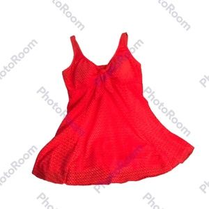 Swim Solutions Swimwear/Swim Dress, Size 18, Color Coral , Very CLEAN